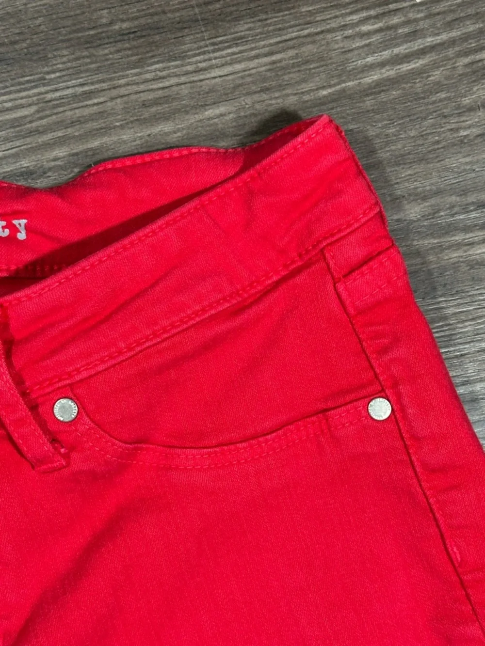ARTICLES OF SOCIETY Red Faux Front Pocket  Skinny Jeans 26